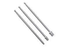 NEIQIUWING 200mm Hex Shank Socket Adapter to 1/4, 3/8 and 1/2" Extension Drill Bar