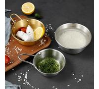 NEIQIUWING 304 Stainless Steel Bowl with Handle Korean Rice Wine Cold Desserts & Sauces Camping Stackable - 1 Piece