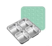 NEIQIUWING 4 Section Metal Lunchbox 17.7cm Rust-Proof