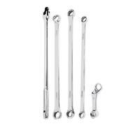 NEIQIUWING 5 Piece Extra Long Chrome Vanadium Steel Double Open-End Spanner 13-21mm for Industrial and Automotive Applications