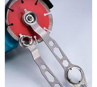 NEIQIUWING 6 in 1 Multi-function Angle Grinder Wrench with 4 Claw Design, Steel, Rustproof, for Assembly and Disassembly