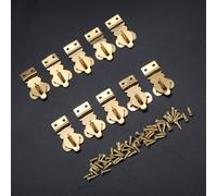 NEIQIUWING 6 Pack Brass Padlock Lock with Screws for Wooden Box 37×19mm Vintage