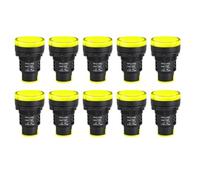 NEIQIUWING AD16-30DS LED Signal Light 30mm AC220V Weatherproof for Control Cabinets, 30,000h Lifespan, Easy Assembly, Pack of 10 (Red/Green/Yellow/Blue/White)