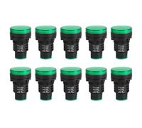 NEIQIUWING AD16-30DS LED Signal Light 30mm AC220V Weatherproof for Control Cabinets & Distribution Boxes, >30,000h Lifespan, Pack of 10, Red/Green/Yellow