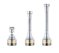 NEIQIUWING Brass Kitchen Faucet Nozzle Extension with Anti Splash Function 3 Level Adjustable for 20mm Male Thread and 24mm Female Thread Taps