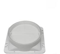 NEIQIUWING Cooker Hood Check Valve, Fire Protection Plastic, Automatic Gravity Lock Against Backflow, For Exhaust Pipes 150 mm to 180 mm (Single White 160)