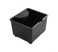 NEIQIUWING Espresso Knock Box, 12 x 11 x 8.5 cm, ABS Coffee Grounds Container with Non-Slip Base, Noise Reduction, Dishwasher Safe for Espresso Machine, Home, Cafe, Black