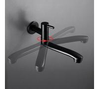 NEIQIUWING Extended Wall Mounted Swivel Cleaning Basin Attachment for Single Cold Water Basin in Kitchen