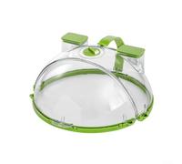 NEIQIUWING Folding Microwave Cover 11 Inch with Integrated Water Container and Handle, Adjustable Ventilation for Steaming and Keeping Warm, Space Saving for Splash Guard for Food