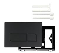 NEIQIUWING Geberit 01/20/30/50/UP300/UP320 Dual Flush Button Plate ABS Replacement Cistern Lid with Fixings Black