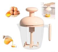 NEIQIUWING Manual Egg Whisk Hand Operated Mixer for Beating Stirring Baking Tool ABS Easy Cleaning Green Pink White (Pink)