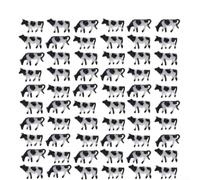 NEIQIUWING N Scale Cattle Set 60Pcs 1:150 for Diorama Scenes