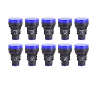 NEIQIUWING Pack of 10 AD16-30DS LED Signal Light 30 mm Installation AC220 V IP65 Waterproof for Control Cabinet Distribution Box Red Green Yellow Blue White
