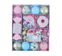 NEIQIUWING Pastel Shatterproof Christmas Tree Decoration Set - Colourful Tree Decoration