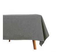 NEIQIUWING Rectangular Tablecloth Made of High-Quality Polyester Wrinkle Resistant Easy Care for Kitchen Wedding Restaurant Dining Room Decoration 135 x 200 cm Various Colours (Grey)