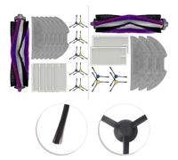 NEIQIUWING Replacement Side Brush, Filter and Mop Cloth for M9, Eureka NERE10S/E10S, OBODE A8 - 1 Piece Main Unit + 4 Side Brushes + 6 Mop Cloths