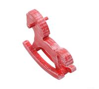 NEIQIUWING Rustic Wooden Horse Model 10cm Home Office Ornament(red) | Hand-painted details, rustic wood finish, 10x3x8.5cm size, desk shelf decor, creative home accent