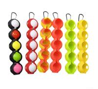 NEIQIUWING Silicone Golf Ball Carrier with Keychain Clip Safeguard Your Balls and Keep Them Accessible on The Course (Black)