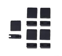 NEIQIUWING Silicone Protective Caps for Hot Air Fryer Accessories, Scratch-Resistant Rubber Buffer as Replacement Parts for Frying Basket and Grill Pan, Heat Resistant and Dishwasher Safe, Black, Pack