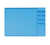 NEIQIUWING Silicone Soldering Mat, Heat Resistant, 50 x 35 cm, Antistatic Repair Mat for Electronics, Mobile Phone and Watch, Blue