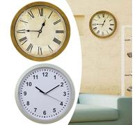 NEIQIUWING Wall Clock with Hidden Safe for Jewelry, Cash and Valuables - 25 x 7 cm, Plastic, Gold/White