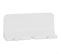 NEIQIUWING Wall Mount Mobile Phone with Charging Hole Self-Adhesive Smartphone Holder for iPhone for Android Cable Management Hook Bathroom Kitchen Living Room 14 x 7 x 3 cm ABS White Black (White)