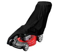NEIQIUWING Waterproof Lawn Mower Cover 420D Polyester, Dustproof, UV-Resistant Protective Cover with Elastic Hem and Buckle for Outdoor Push Mower, Black, 25 x 74 x 39 Inches
