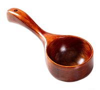 NEIQIUWING Wooden Spoon, Solid Wood, Modern, Minimalist, Ergonomic, Lightweight for Soup, Pasta, Porridge, 23.5 cm, Natural Wooden Tablespoon for Kitchen, Household (C)