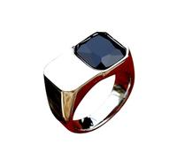 NEIRINALRO New 2026 New Creative White Black Color Onyx Stone Rings For Men Women 316L Stainless Steel-Classic Ring Design, Ideal Gift For, Wedding Or AnniVeirsary