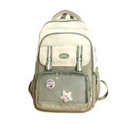 Neisee 24L Large Capacity Ita Backpack with insert,Cute Clear Pin Display Travel Backpack with Pins Pendant for Cosplay,16in Laptop Backpack Ita Bag with Window Green