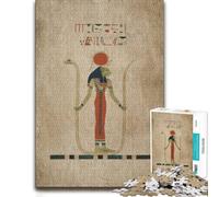 Neith Egyptian God Adult Wooden Jigsaw Puzzle | Section-by-section building: a simple way to organise the image during indoor leisure.