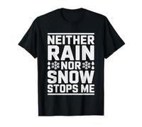 Neither Rain Nor Snow Stops Mail Carrier Pride Postal Oath T-Shirt