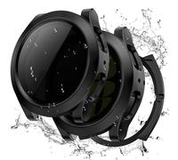 Neitra [3 in 1] Waterproof Privacy Case for Samsung Galaxy Watch 6 44mm 2023, Hard PC Front & Back Bumper with Anti-Spy Tempered Glass Film, 360° Full Coverage Protective Cover for Galaxy Watch 6