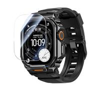 Neitra Metal Case with Band for Apple Watch Ultra 3/2/1 49mm with Screen Protector, 360° One-Piece Cover, Drop & Dust Protection, ECG Crown Access, Sport & Everyday Wear for iWatch Ultra, Black