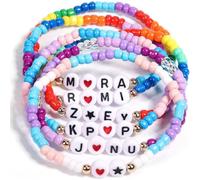 NEITWAY KPop Bracelet 6 Sets, Korea Singer Girl Bracelets, Kpop Jewelry accessories for Funs, Bracelets Kit For the Korea Pop Movie Fans Accessories