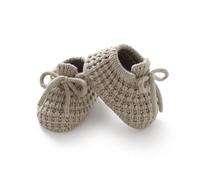 Neiwech Baby Booties Newborn Shoes Cozy First Walkers Warm Soft Knit Boots for Infant Boy Girl Camel 0-3 Months