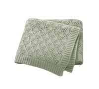 Neiwech Cellular Baby Blanket Cotton Knitted Soft Blankets for Newborn Boy Girl 100 * 80cm Green