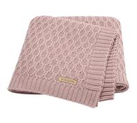 Neiwech Cellular Baby Blanket Knitted Soft Blankets for Newborn Boy Girl 100 * 80cm Pink