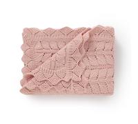 Neiwech Cotton Cellular Baby Blanket Knitted Soft Cozy Receiving Swaddle Blankets for Infants Newborn Boys Girls 100 * 80cm Pink