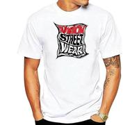 NEIWUFU GANO Vintage Skate Vision Streetwear Distort 1980s T Shirt White L
