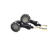 Neixlyi motorcycle turn signals 2Pcs/set Universal Motorcycle Turn for Signal Light Motorbike Modified Shape Indicator Running Brake(Black)