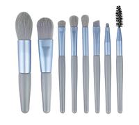 NEJLSD 8Pcs Makeup Brushes Set Mini Premium Synthetic Foundation Brush Blush Blending Eye shadow eyebrow eyelash Nasal Shadow Lip Brush (Blue)