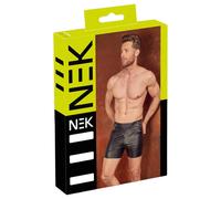 NEK - Men's Long Black Shorts with Metal Buckle - M