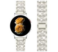 Nekiyo Tech Bling Diamond Luxury Metal Band Compatible with Galaxy Watch Band 7/FE/6/5/4/3 & Watch 5 Pro & 6/4 Classic & Gear S3/S2, 20mm & 22mm - Starlight