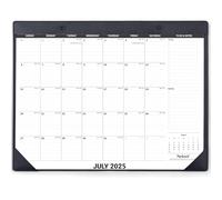 Nekmit Large Desk Calendar 2025-2026 with PU Faux Leather Desktop Mat, Runs From July 2025 - June 2026, Big Desk Pad Calendar 21 x 16 1/2 Inches for Home and Office