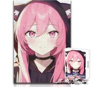 Neko Anime Watercolor Adults 1000 Pieces Puzzle Strategic Thinking Learning Game Ideal Meaningful Gift for Any Event Size 38x52cm