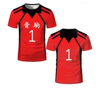 Nekoma High School Uniform Kozume Kenma Character Cosplay T-Shirts Kuroo Tetsurou Pattern Top Yaku Morisuke Costume Summer Jersey