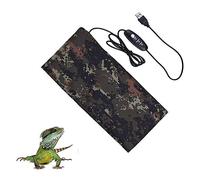 NEKOSUKI Reptile Heating Mat, 7.9x4 inch USB Waterproof Reptile Heat Pad Under Terrarium with 3 Levels Temperature Control, Japanese Carbon Fiber Heat Mat for Turtle, Tortoise, Snakes, Lizard, Gecko