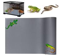NEKOSUKI Reptile Substrate Liner Terrarium Carpet, Bearded Dragon Tank Accessories, Non-Adhesive Reptile Carpet Reptile Flooring Mat Bedding for Leopard Gecko (17.7x78.7 inch, Gray)
