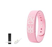 Neksong Fit Sleeps 100% Wake-Up Alarm-Pro Version,Alarm Clock Watch,Silent Vibration Wake Up Wristband, Vibrating Reminder Watch, Snooze Free Smart Watch for Men and Women (Pink)